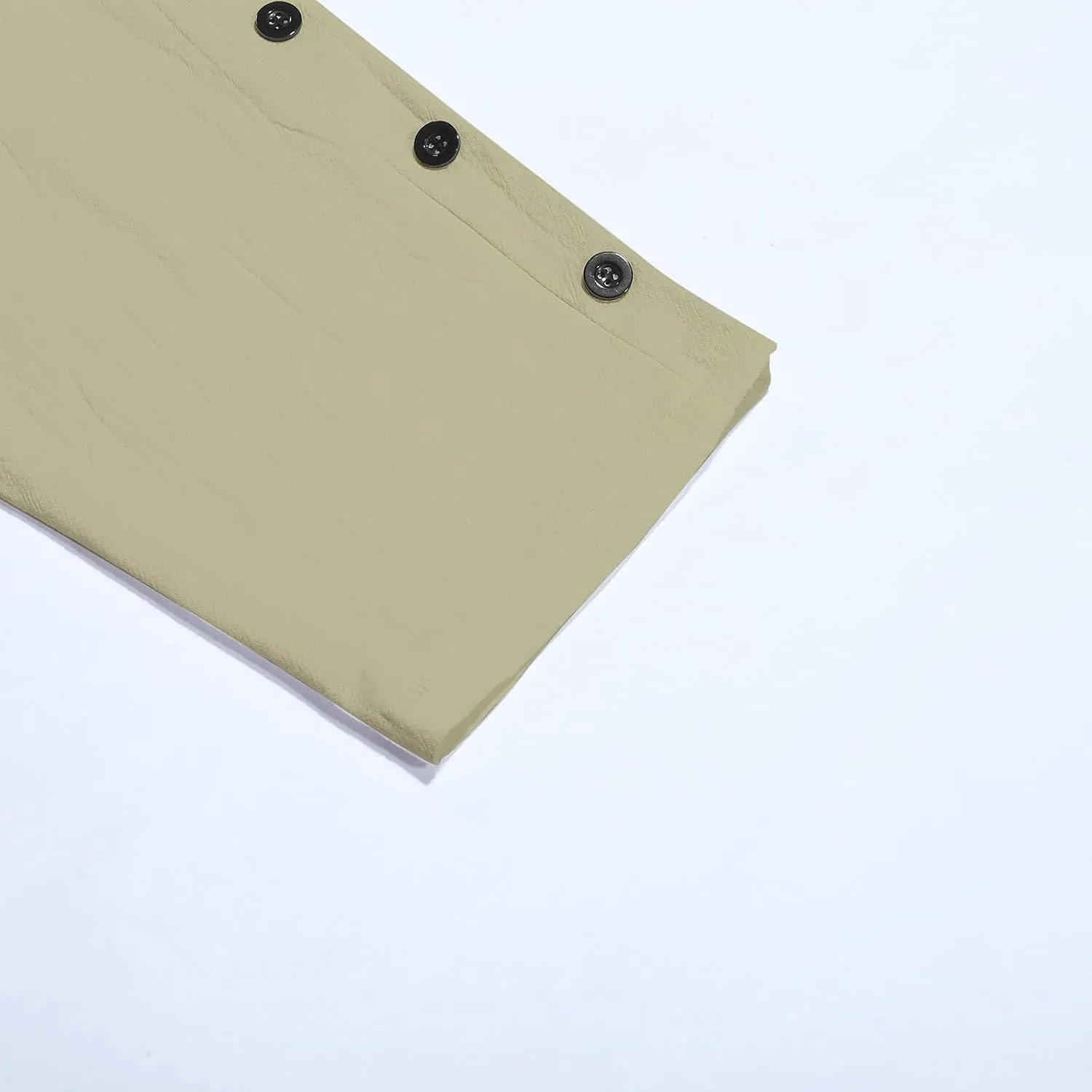 2025 Summer Linen Pants for Women Straight Leg Side Button Casual Pant Women Baggy Elastic Waist Trousers with Pocket