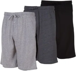 3 Pack Mens Jersey Shorts with Pockets and Drawstring  Soft Men's Lounge Shorts for The House, Sleep PJ, Pajamas  Up to 3XL