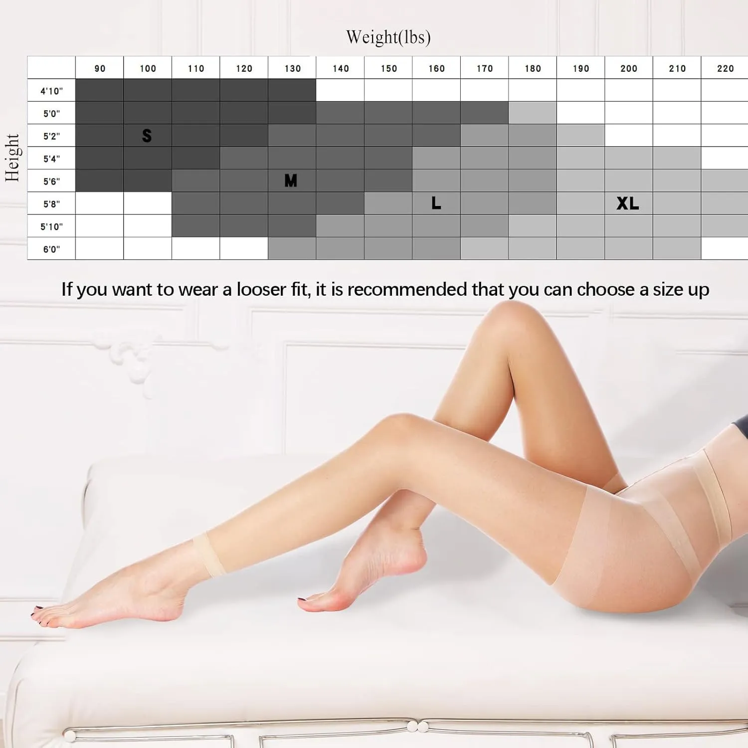 3 Pairs Women's Sheer Footless Tights 30D Microfibre Control Top Pantyhose Run Resistant