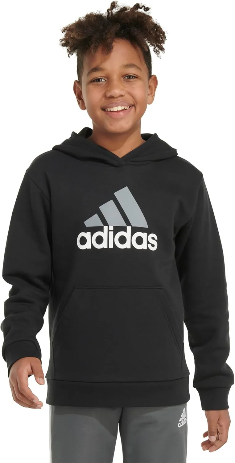 adidas Boys' Long Sleeve Fleece Pullover Hoodie