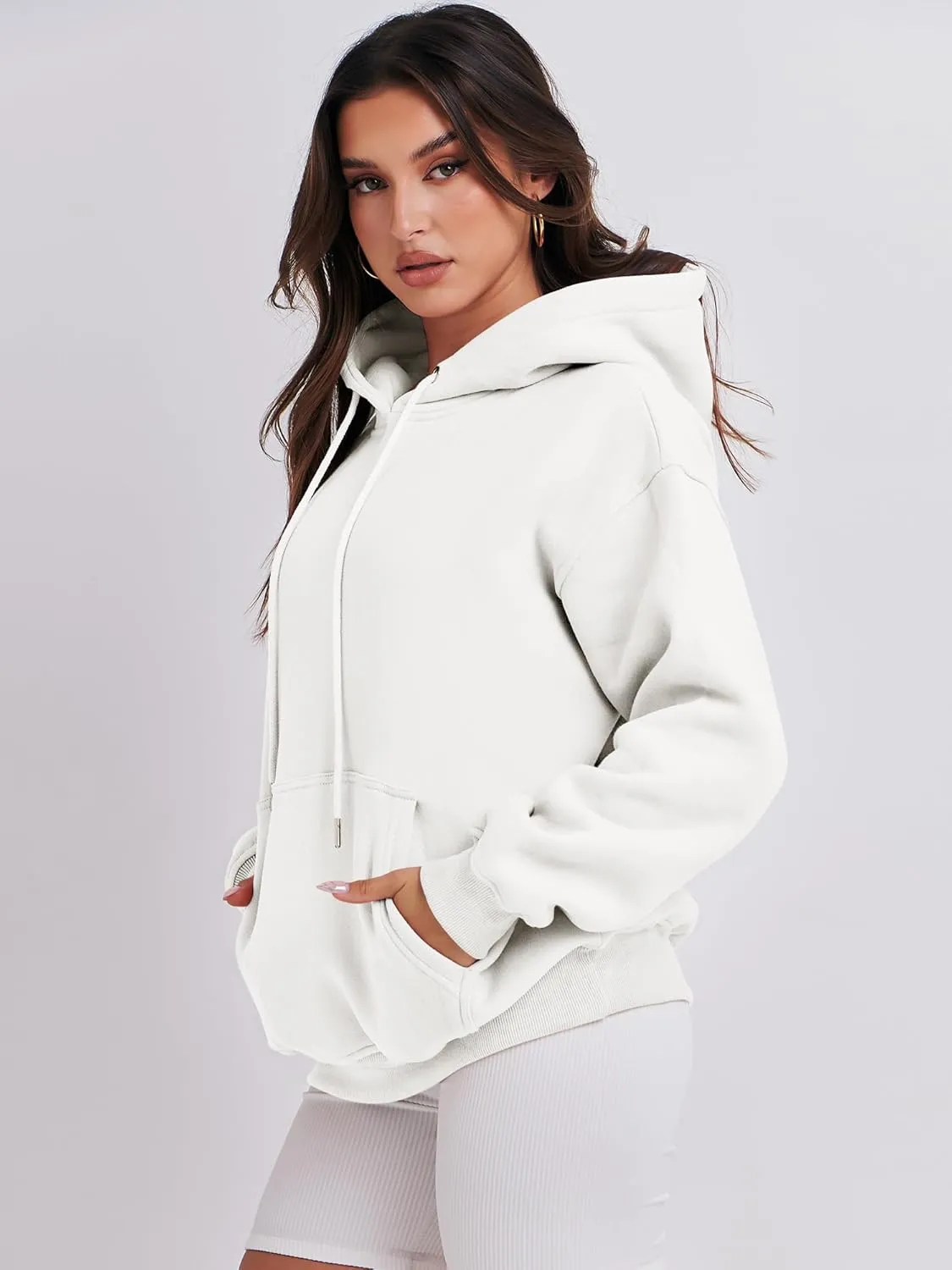 ANRABESS Women's Oversized Fleece Hoodies Basic Pullover Sweatshirt Fall Fashion 2025 Outfits Trendy Y2k Teens Preppy Clothes