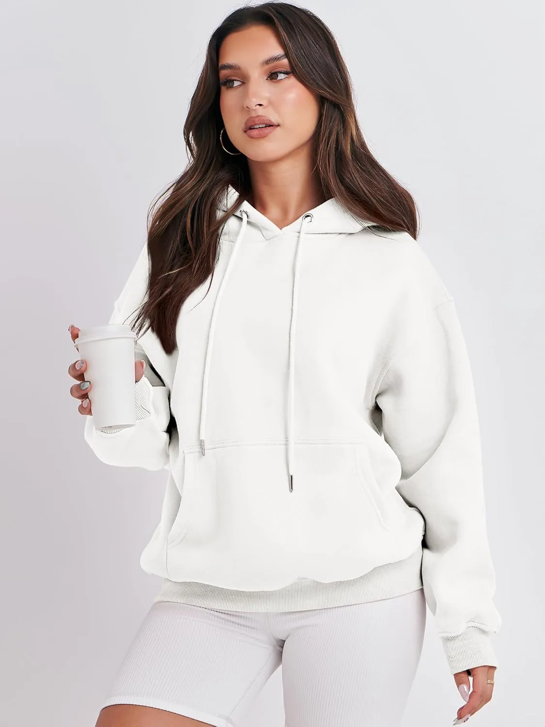 ANRABESS Women's Oversized Fleece Hoodies Basic Pullover Sweatshirt Fall Fashion 2025 Outfits Trendy Y2k Teens Preppy Clothes