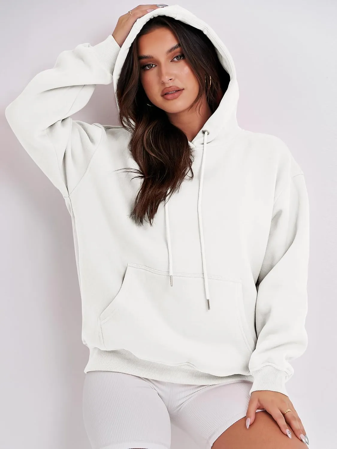 ANRABESS Women's Oversized Fleece Hoodies Basic Pullover Sweatshirt Fall Fashion 2025 Outfits Trendy Y2k Teens Preppy Clothes