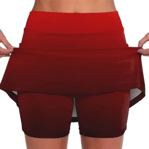 Athletic Mini Skirts for Women Gradient Color Gym Tennis Mini Skirt Running Workout Golf Skorts Inner Shorts Activewear 2024