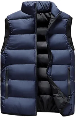 Autumn/Winter new Men Sleeveless Jackets Fashion Thick Warm jackets Vest Cotton-Padded Coats Tops Clothing male