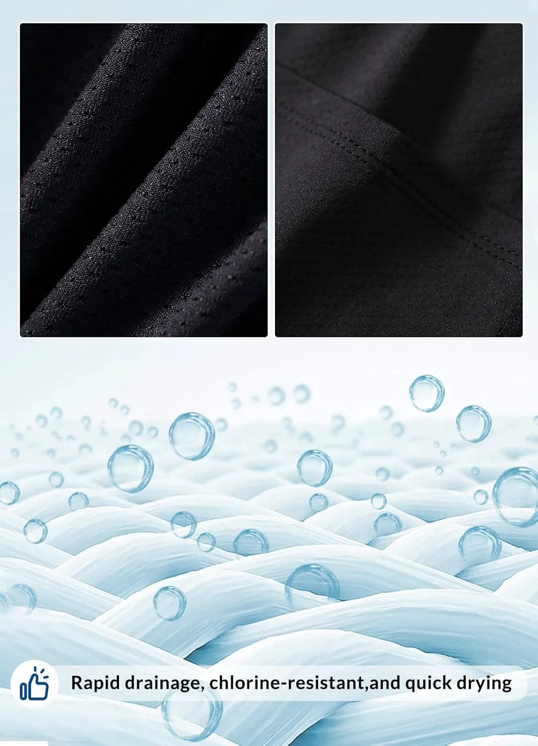baleaf Men's Swim Trunks 5.5 & 7 & 9 Inch Board Shorts with Compression Liner Quick Dry Swim Shorts with Zipper Pockets