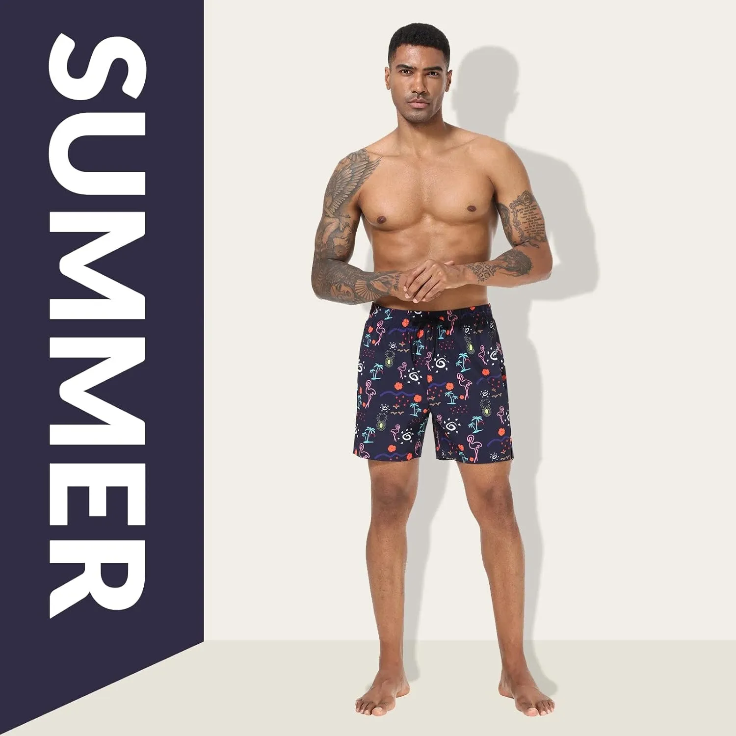baleaf Men's Swim Trunks 5.5 & 7 & 9 Inch Board Shorts with Compression Liner Quick Dry Swim Shorts with Zipper Pockets