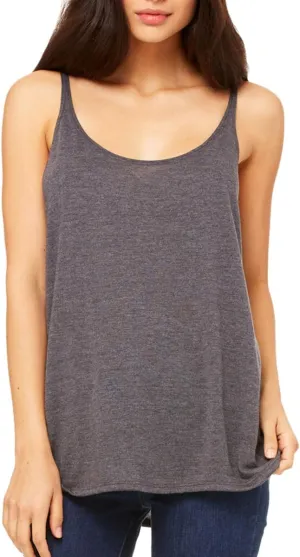 Bella Canvas Women's Slouchy Fit Side-Seamed Tank Top, Dark Grey Heather, Small