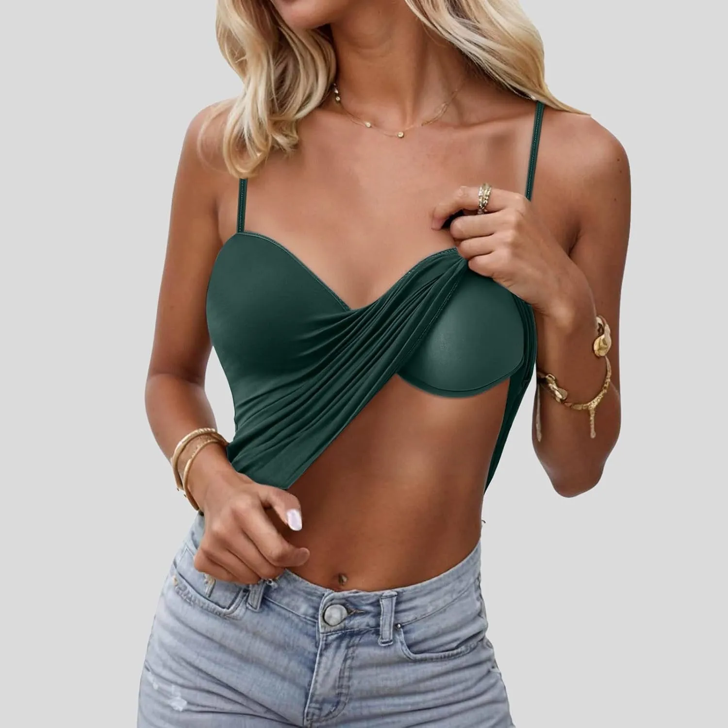 Built in Bra Camisole Tops for Women Workout Layer Padded Yoga Shirts Summer Casual Plus Size Shelf Bras Undershirts