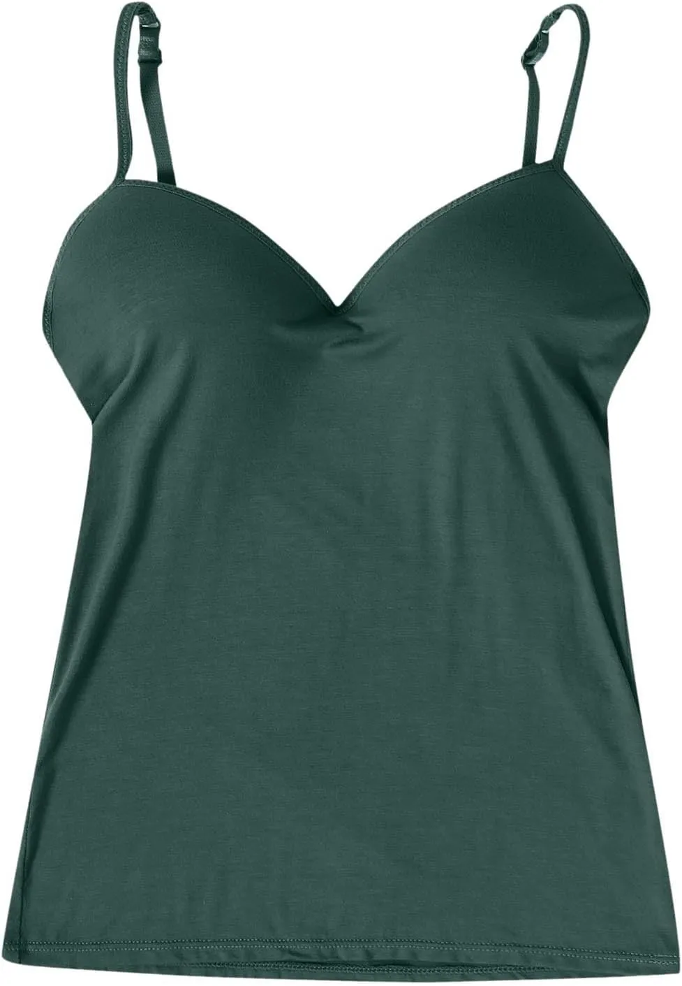 Camisole Tops for Women Built in Bra Spaghetti Adjustable Strap Workout Yoga Shirts Basic Padded Tank Tops 2025