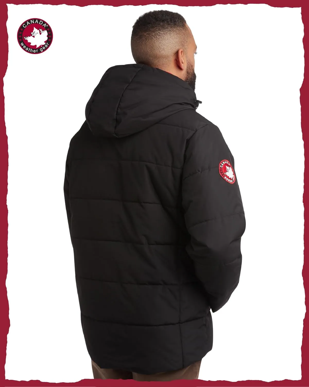 CANADA WEATHER GEAR Men's Winter Jacket  Heavyweight Puffer Jacket  Casual Coat for Men (M-XXL)