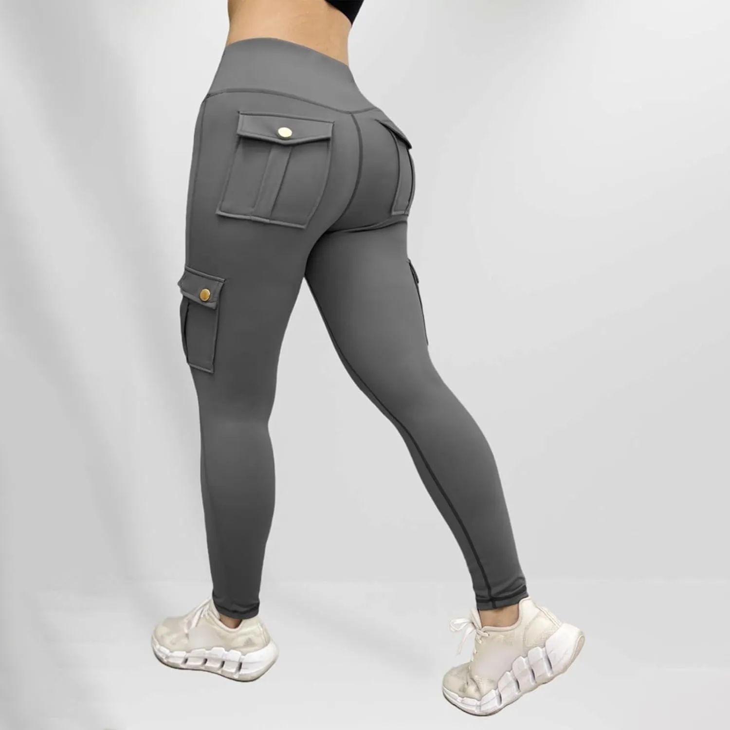 Cargo Yoga Pants Womens Workout Leggings 2024 Fashion Tights High Waist Trousers Sportswear Activewear Gym Outfit