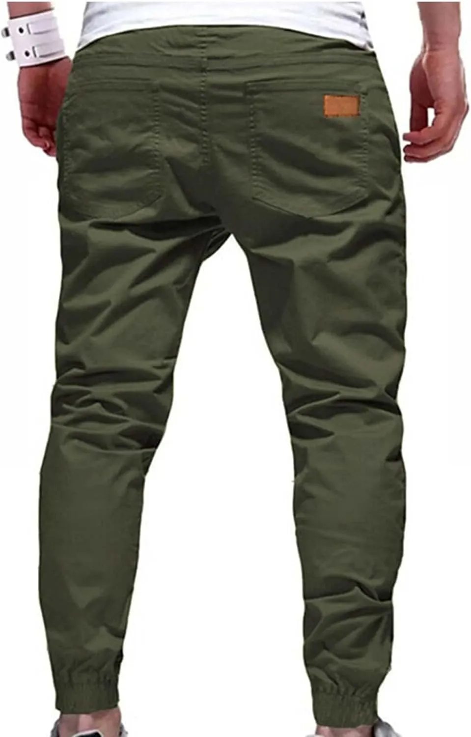 Casual Joggers Pants for Men Slim-Fit Sweatpants Cargo Pants Outdoor Running Jogging Workout Pants with Pockets