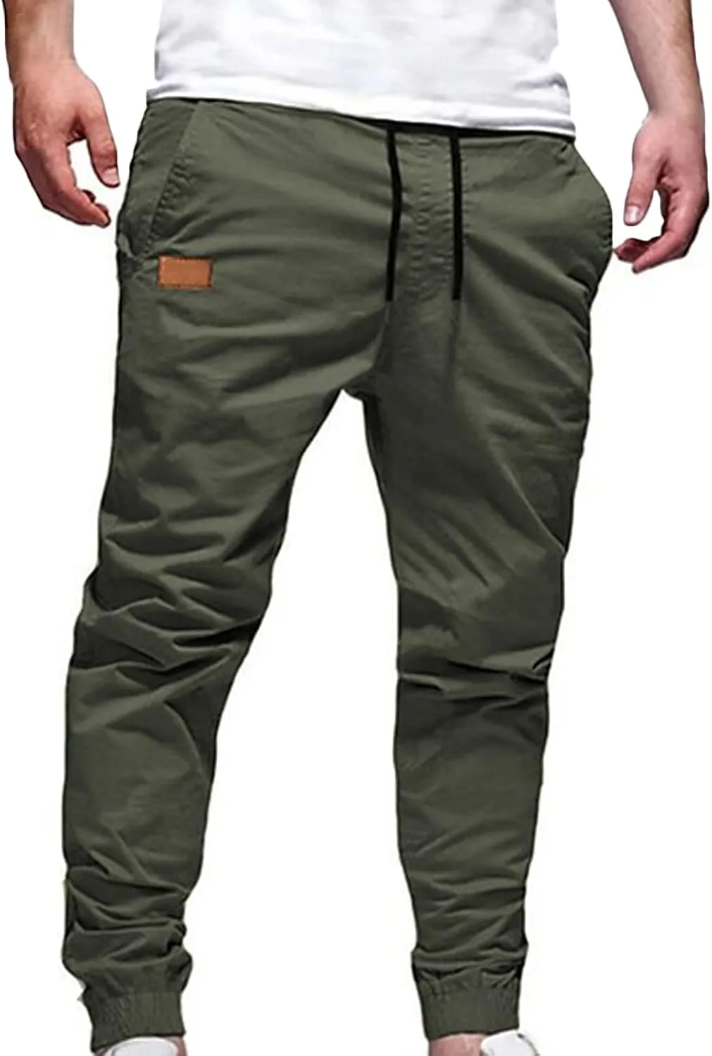 Casual Joggers Pants for Men Slim-Fit Sweatpants Cargo Pants Outdoor Running Jogging Workout Pants with Pockets