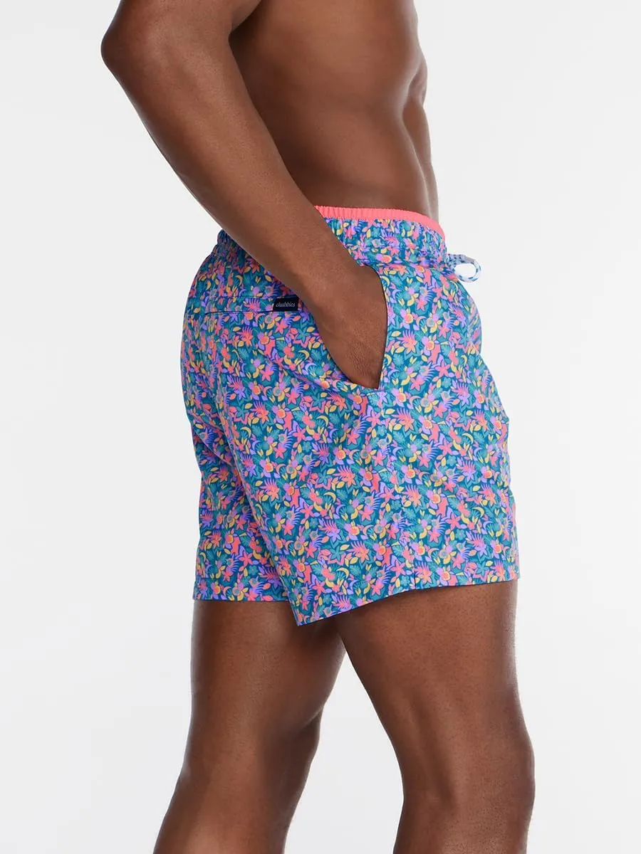 Chubbies Mens Swim Trunks  Mens Swim Shorts with 4-Way Stretch, 5.5 Beach Shorts with Elastic Waist, Drawstring,Mesh Lining