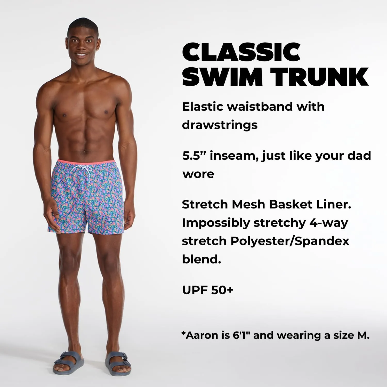 Chubbies Mens Swim Trunks  Mens Swim Shorts with 4-Way Stretch, 5.5 Beach Shorts with Elastic Waist, Drawstring,Mesh Lining