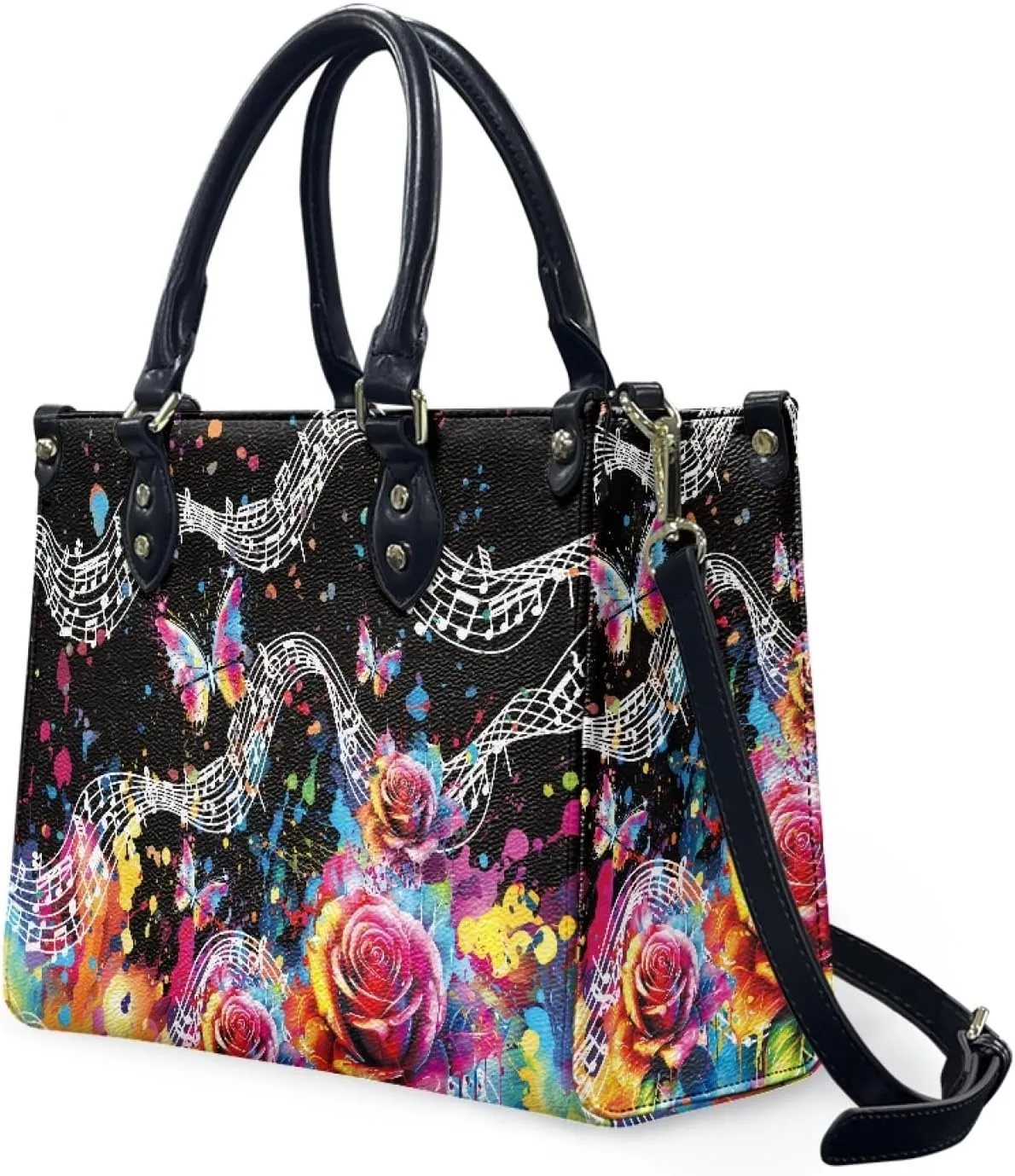 Customized Print Women PU Leather Shoulder Tote Bag Top Handle Satchel Handbags