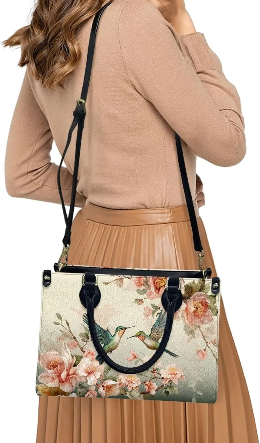 Customized Print Women PU Leather Shoulder Tote Bag Top Handle Satchel Handbags