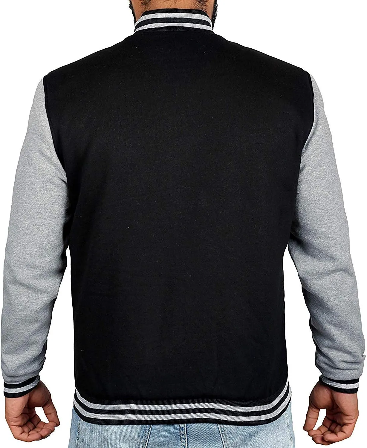 Decrum Varsity Jacket Men - High School Letterman Bomber Style Fleece Baseball Jackets For Men