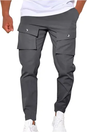 Designer Slim Fit Jogger Mens Joggers Pants Casual Workout Running Gym Sweatpants with Drawstring Cargo Hiking Pants