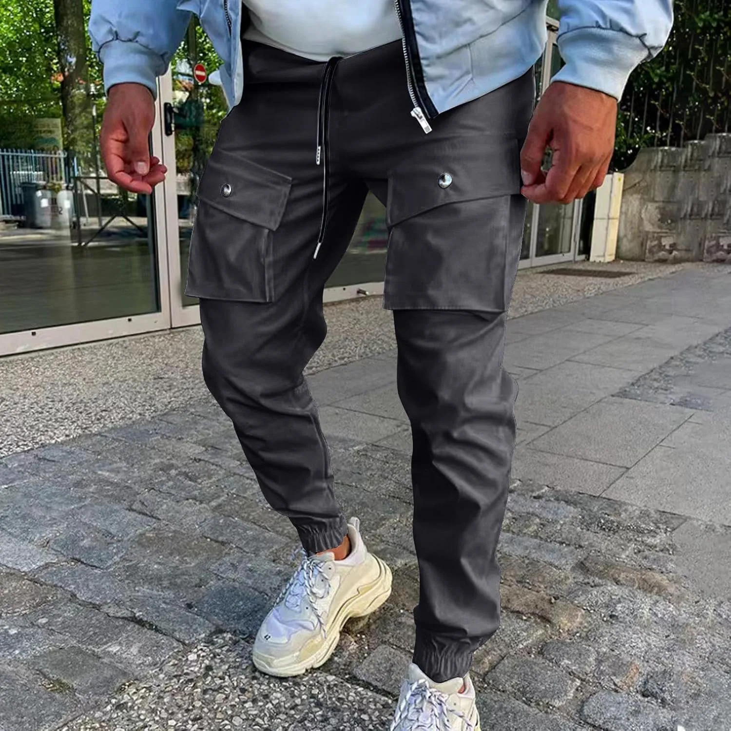 Designer Slim Fit Jogger Mens Joggers Pants Casual Workout Running Gym Sweatpants with Drawstring Cargo Hiking Pants