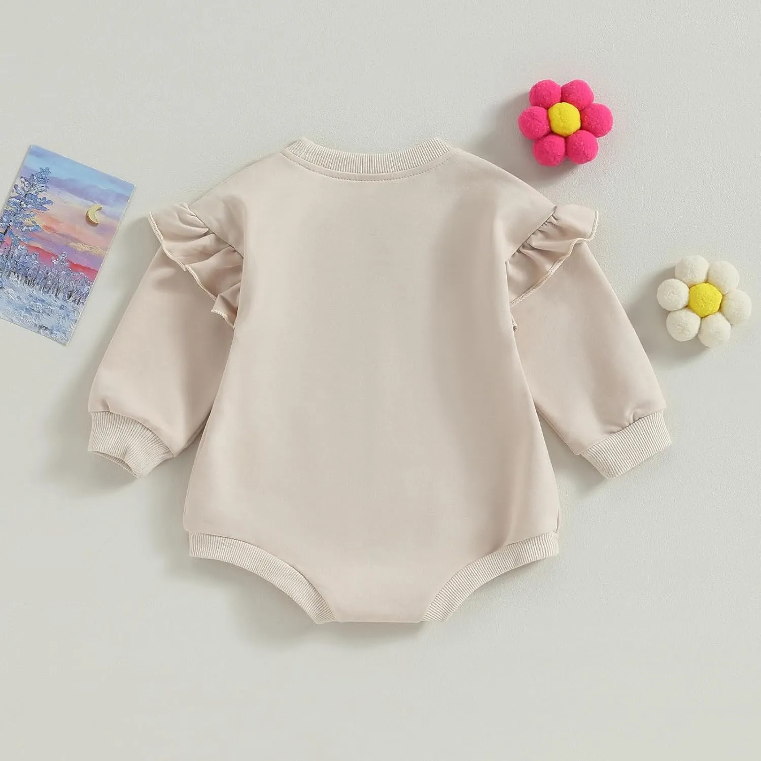 Engofs Newborn Baby Girl Boy Sweatshirt Romper Long Sleeve 0 3 6 12 18 Months Fall Winter Clothes