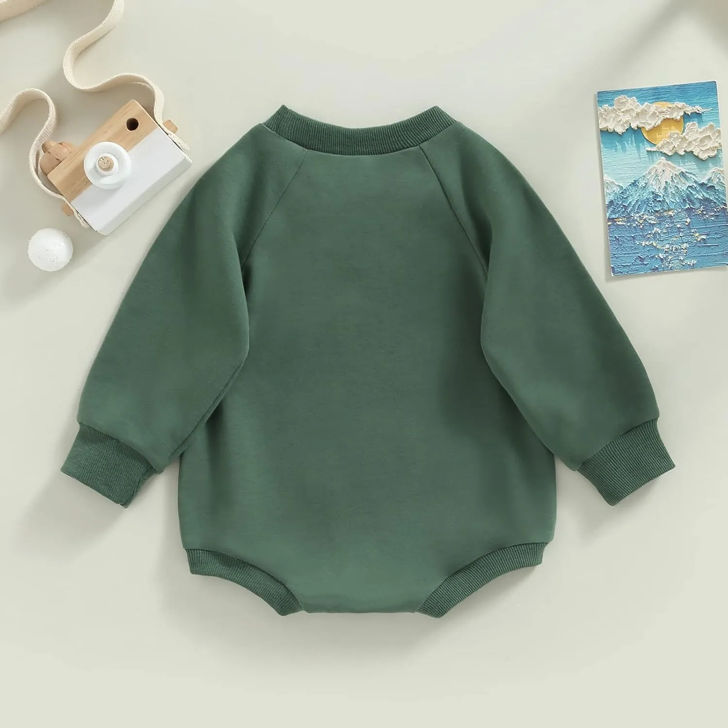 Engofs Newborn Baby Girl Boy Sweatshirt Romper Long Sleeve 0 3 6 12 18 Months Fall Winter Clothes