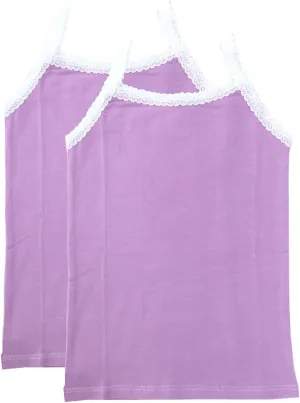 Esme Girl's Cami Tank Top 2pc Under Layer White Grey Black Pink
