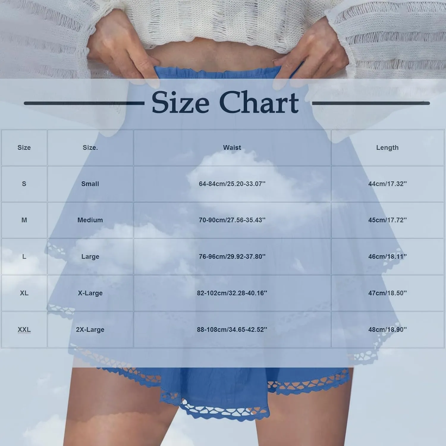 Flowy Shorts for Women Casual Boho Ruffle Tiered Skorts High Waist Mini Skirt Golf Tennis Crochet Lace Trim Shorts