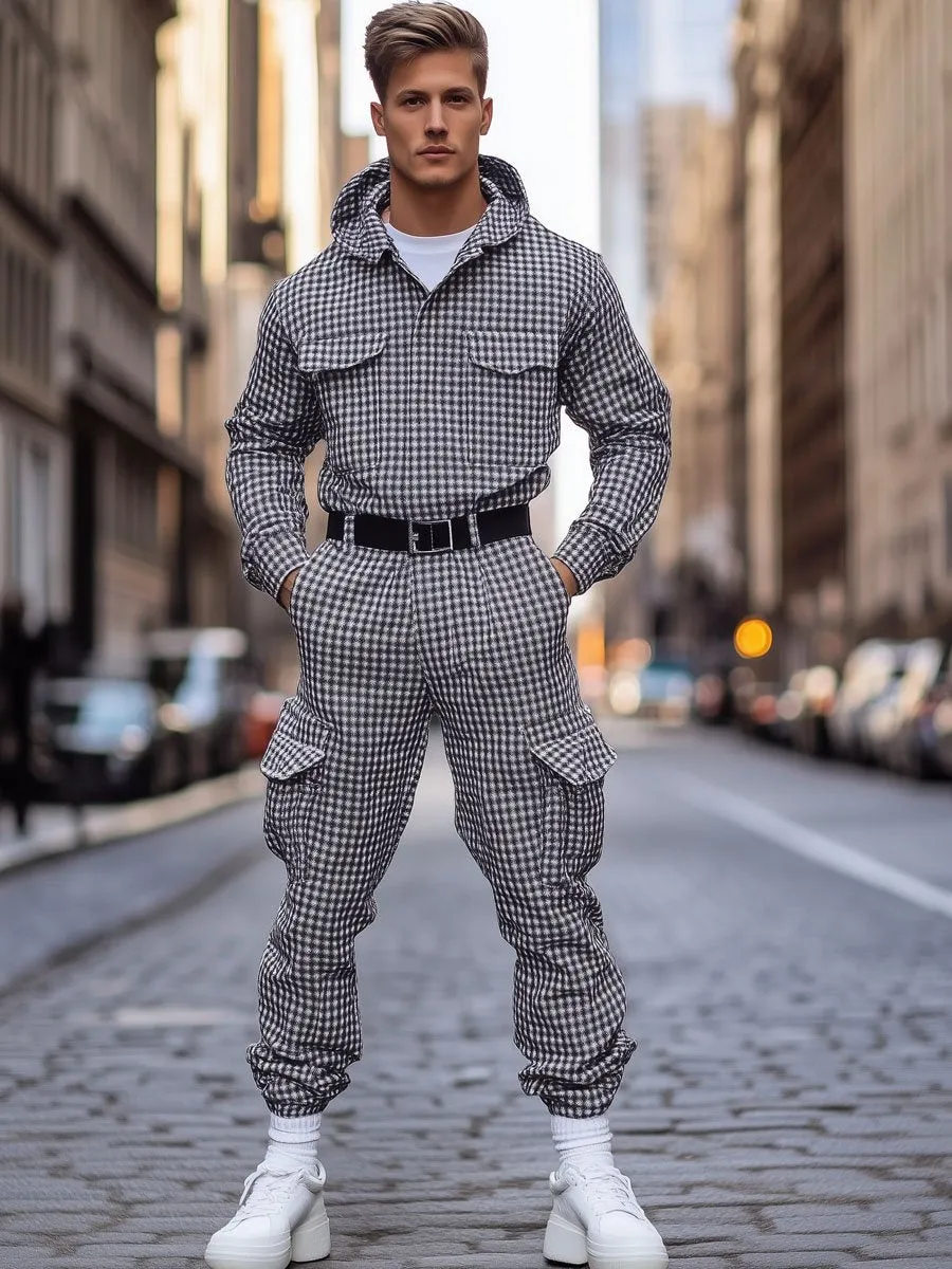 Gingham Utility Jumpsuit