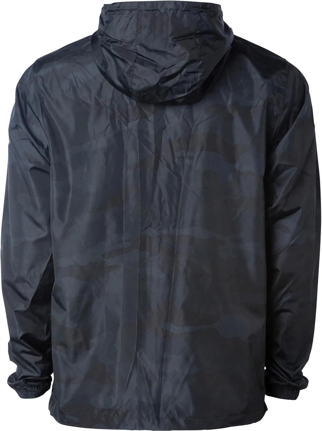 Global Blank Men's Lightweight Packable Windbreaker Jacket Water Reistant Zip Up Hoodie for Men