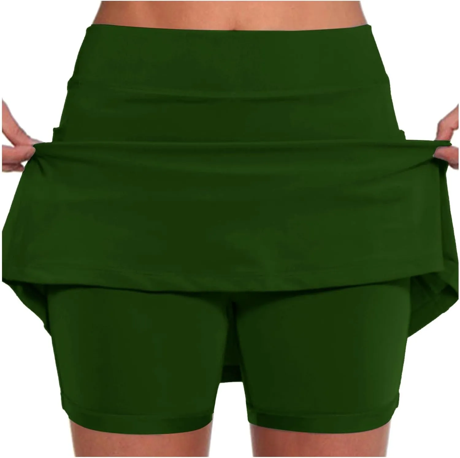 Golf Skorts for Woman High Waisted Tennis Skirts with Pockets Bodycon Athletic Skorts with Shorts