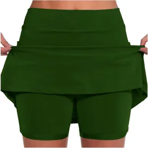 Golf Skorts for Woman High Waisted Tennis Skirts with Pockets Bodycon Athletic Skorts with Shorts