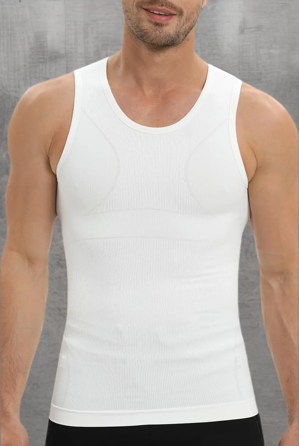 Gynecomastia Compression Shirt for Men, Slimming Tank Top Undershirts, Mens Body Shaper Vest