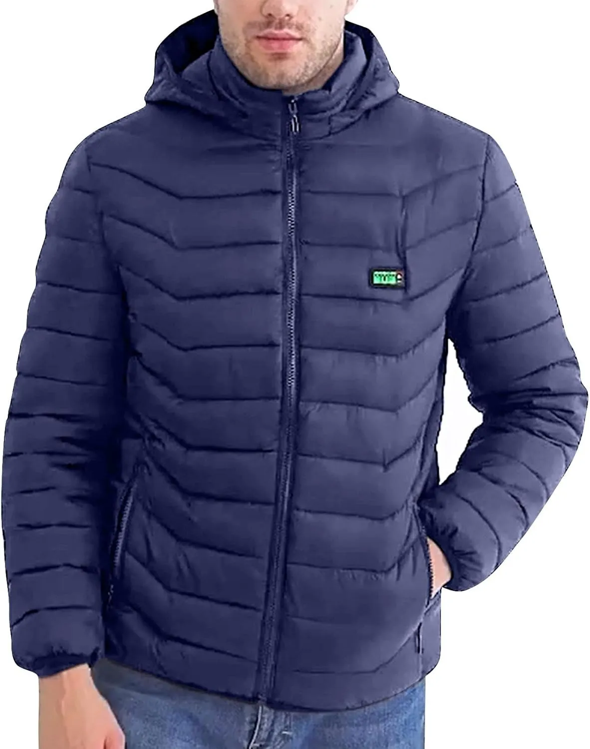 Heated Jacket for Men Women with Hood Winter Heated Hoodie Windproof Coat USB Charging Body Warmer 19 Zones Unisex