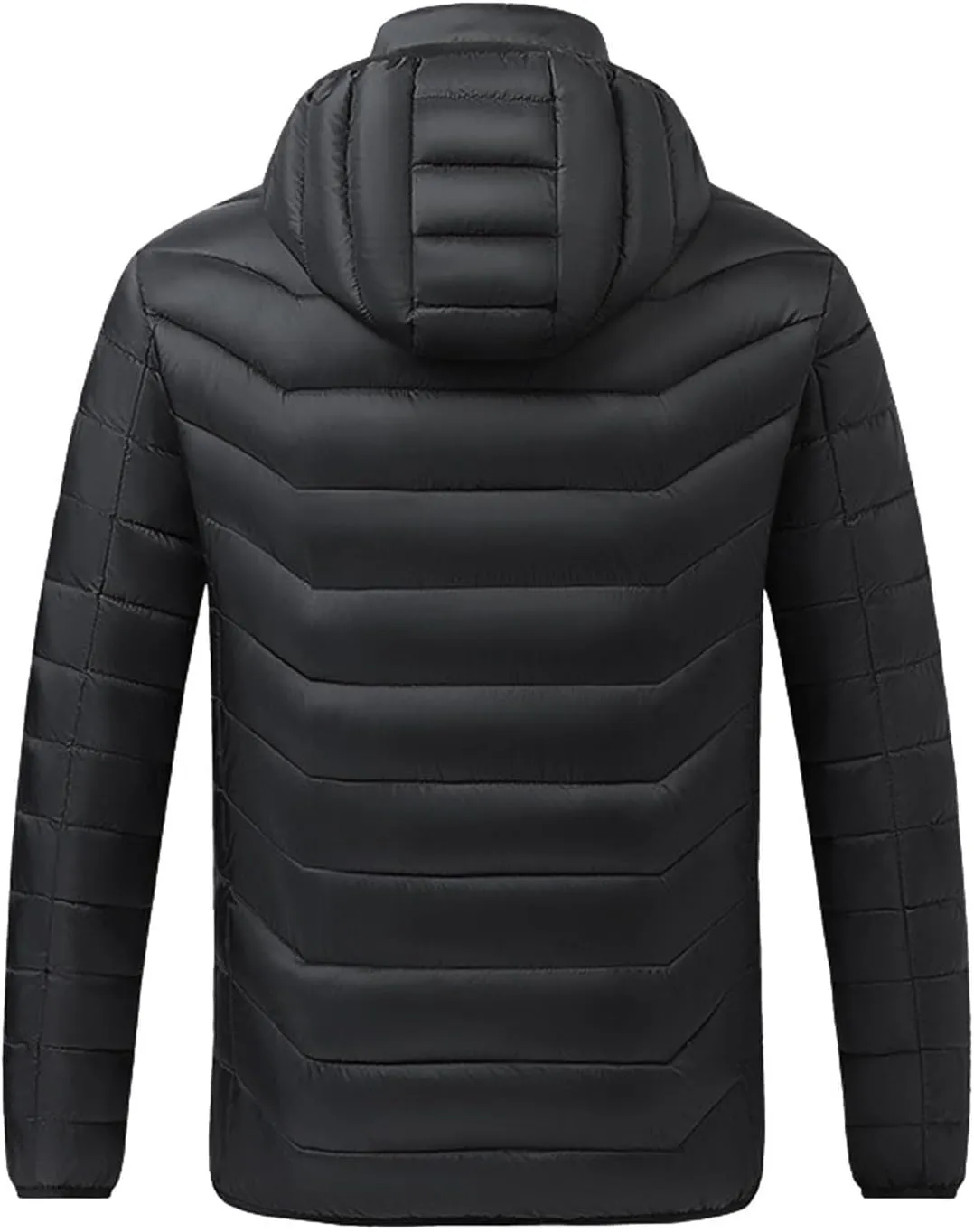 Heated Jacket for Men Women with Hood Winter Heated Hoodie Windproof Coat USB Charging Body Warmer 19 Zones Unisex