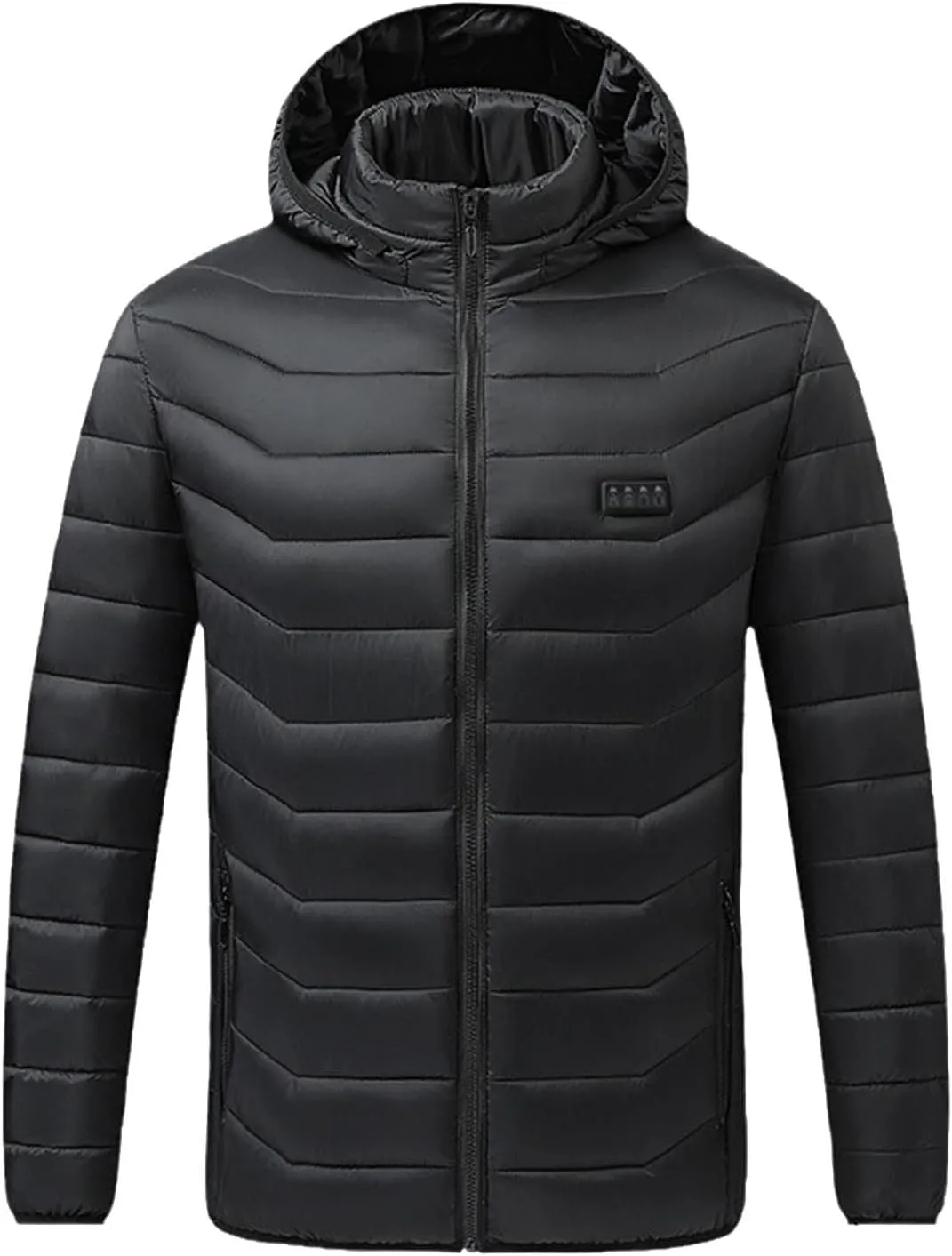 Heated Jacket for Men Women with Hood Winter Heated Hoodie Windproof Coat USB Charging Body Warmer 19 Zones Unisex