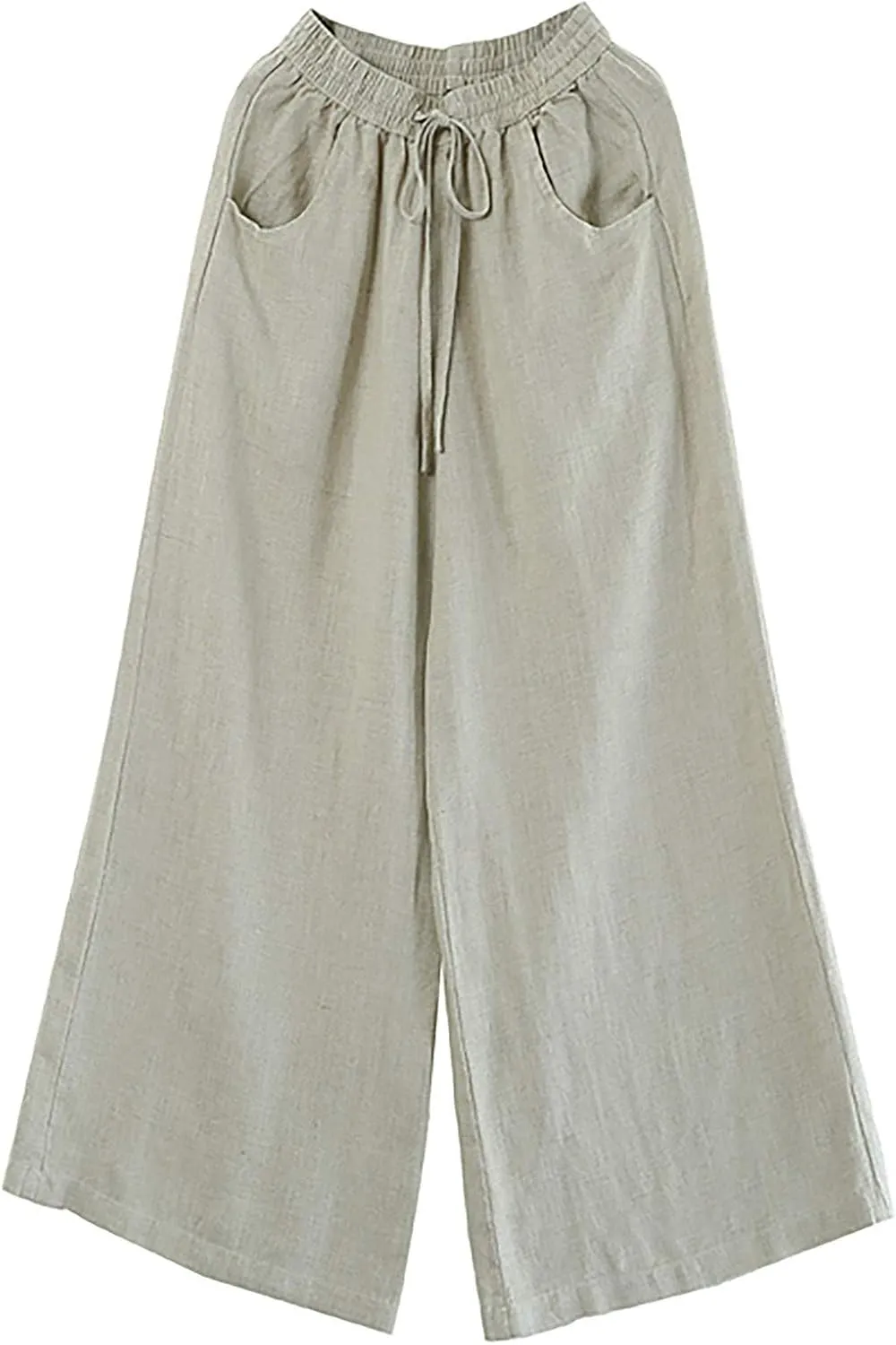 High Solid Fashion Waist Women's Wide Color Wash Trousers Pants Leg Plus Size Pants Women Plus Size Camouflage Clothes