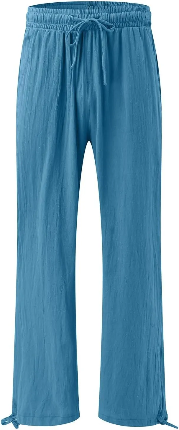 High Waisted Palazzo Pants for Women, Wide Leg Trousers Women, Casual Boho Pants with Pockets for Work or Lounge