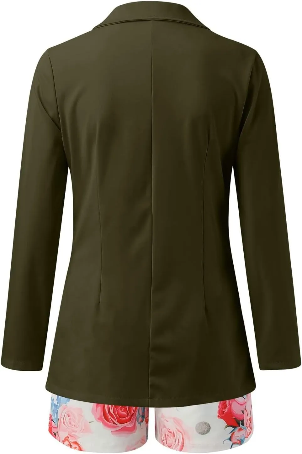 hlysgo Women's Blazer Shorts Set 2 Piece Outfits Long Sleeve Blazer Jacket with Shorts Elegant Business Office Suit Sets