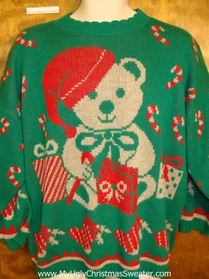 Horrible Green Best Ugly Christmas Sweater Pullover