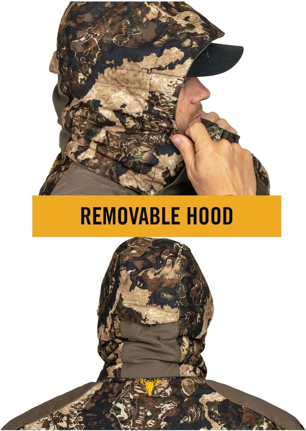 HOT SHOT Mens 3-in-1 Insulated Camo Hunting Parka, Waterproof Jacket, Versatile Camouflage Hunting Clothes for Men
