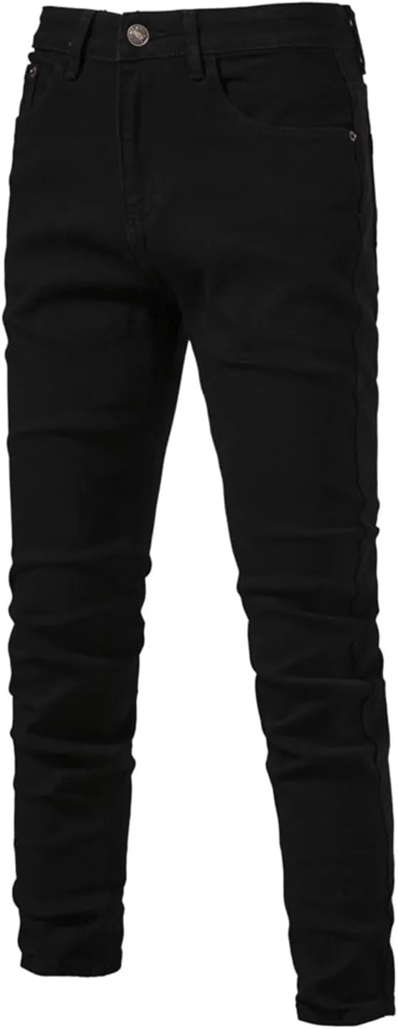 Jean Pants for Men Slim Fit Straight Leg Jean Stretch Skinny Denim Pencil Pants Distressed Comfort Flex Waist Pants