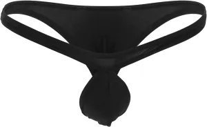 JEShifangjiusu Men'S Ice Silk Thongs Underwear Sexy Pouch Bikini Jockstrap G-String Briefs See Through T-Back Thong Lingerie