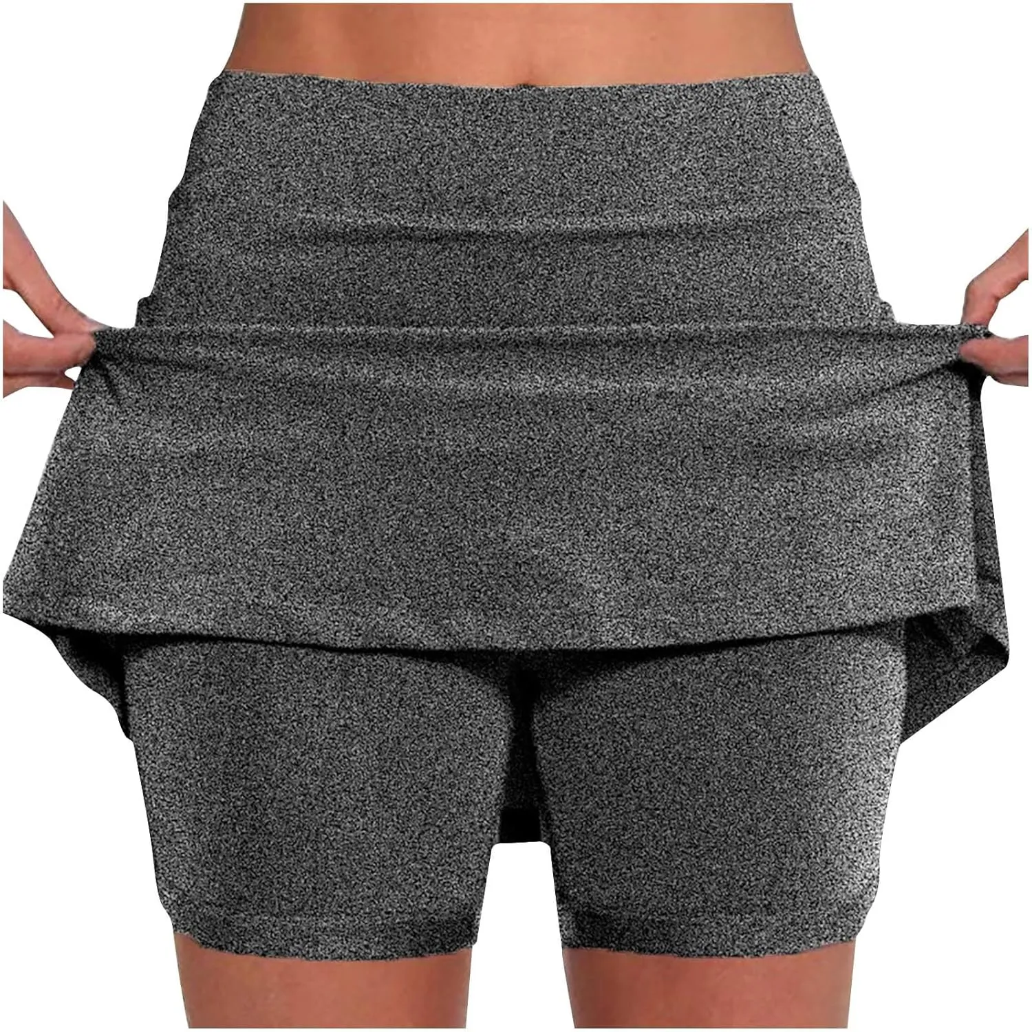 JIEMUXIU Tennis Skorts for Woman 2025 Outdoor Athletic Yoga Skorts Lightweight Tummy Control Flowy Summer Skirts
