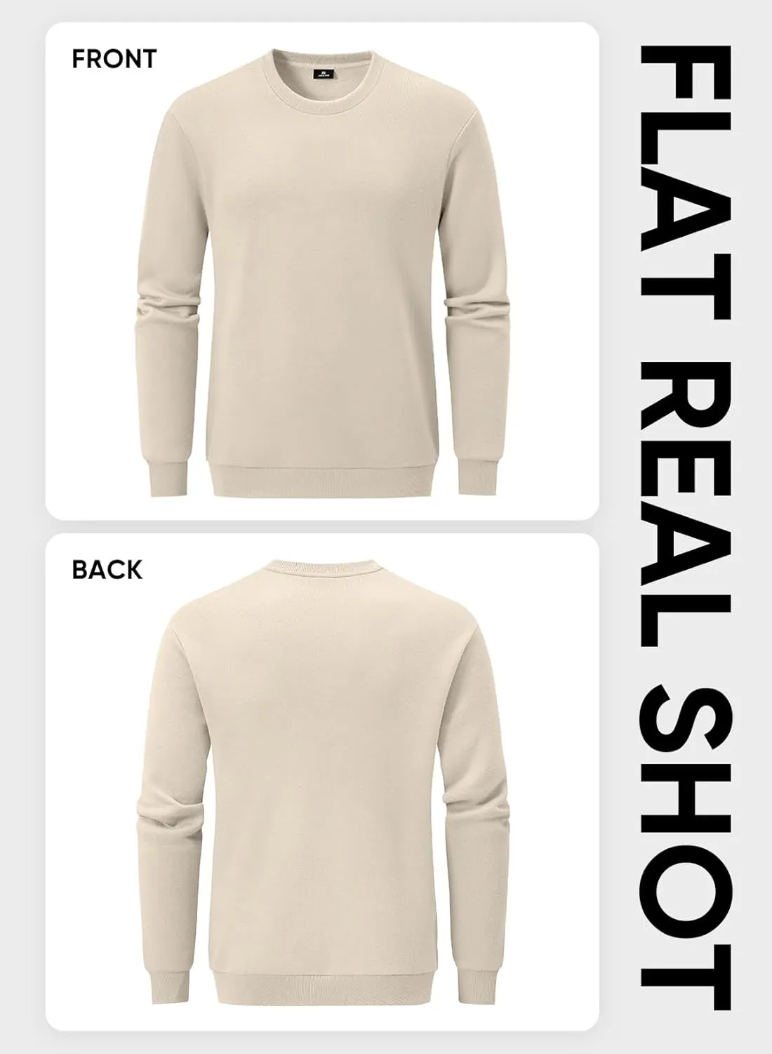 JMIERR Men's Casual Long Sleeves Crewneck Sweatshirts Cotton Pullover Sweatshirt for Men