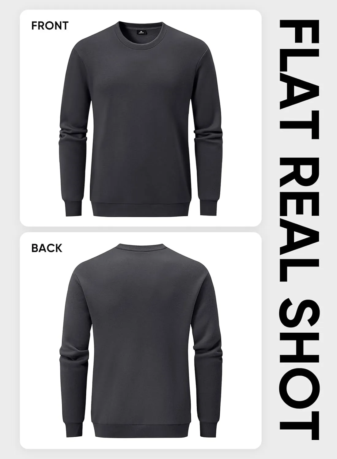 JMIERR Men's Casual Long Sleeves Crewneck Sweatshirts Cotton Pullover Sweatshirt for Men