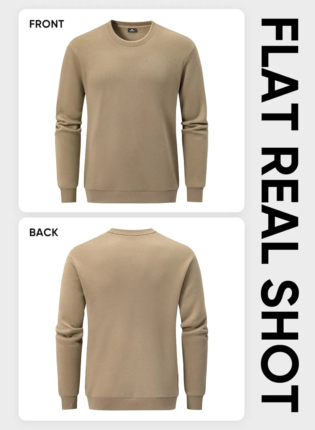 JMIERR Men's Casual Long Sleeves Crewneck Sweatshirts Cotton Pullover Sweatshirt for Men