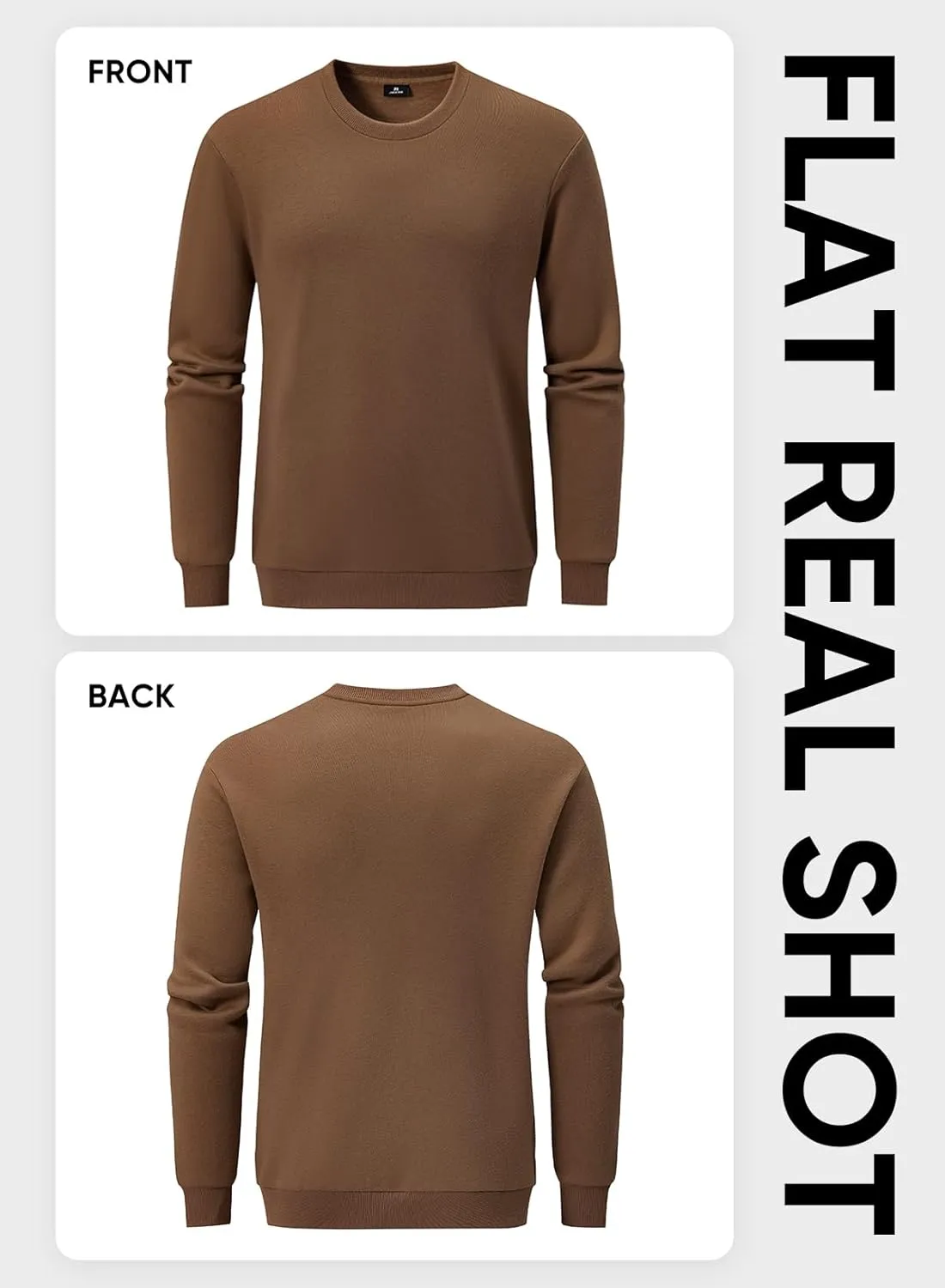 JMIERR Men's Casual Long Sleeves Crewneck Sweatshirts Cotton Pullover Sweatshirt for Men