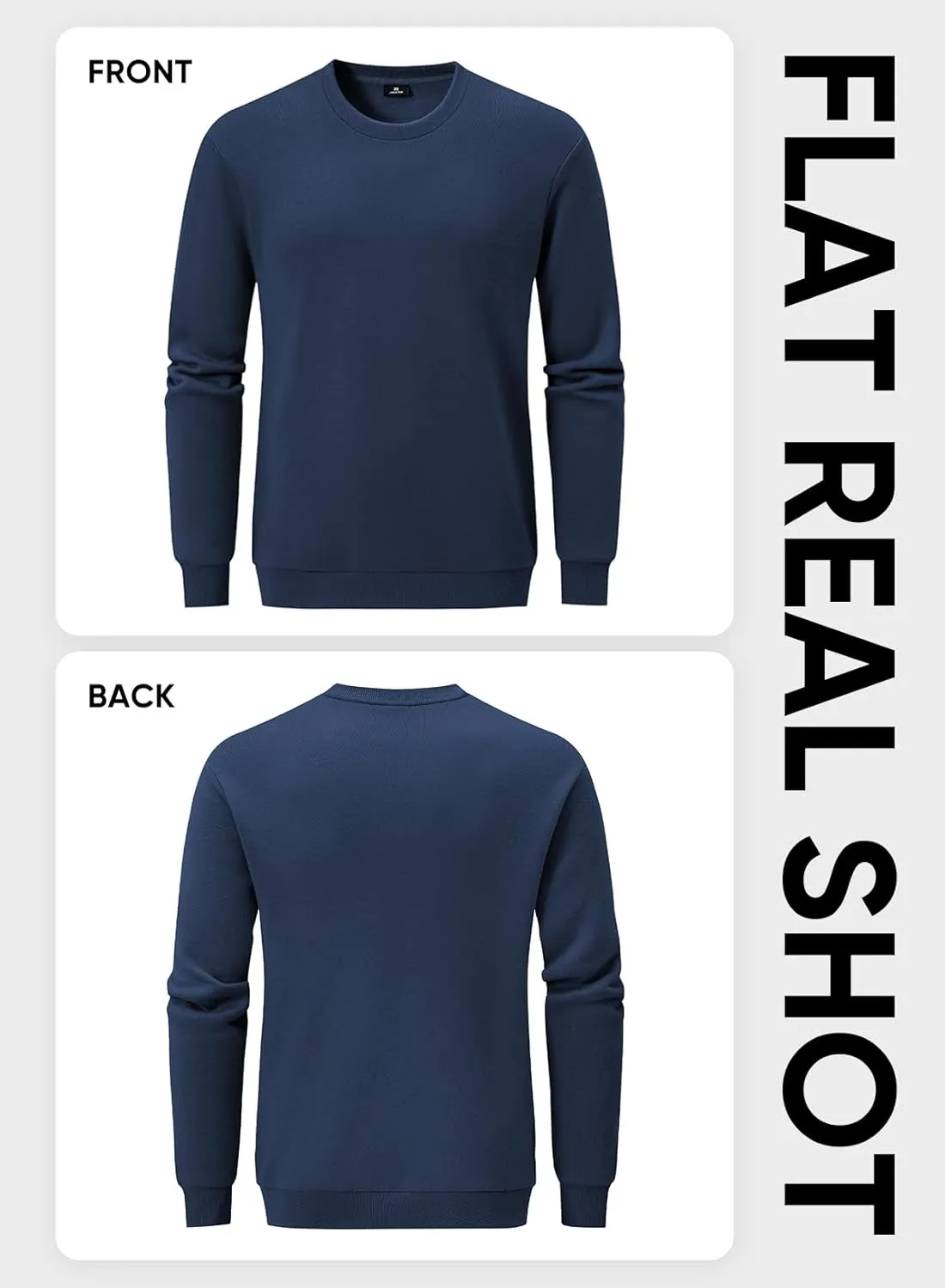 JMIERR Men's Casual Long Sleeves Crewneck Sweatshirts Cotton Pullover Sweatshirt for Men